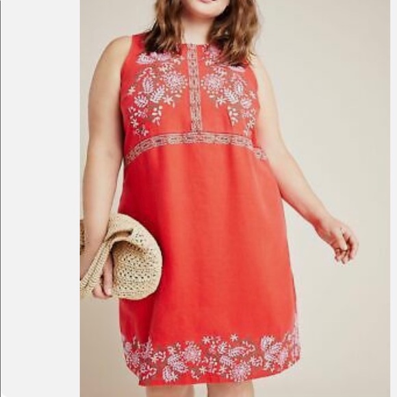 Anthropology Aiko Embroidered Shift Dress - Picture 5 of 7